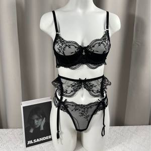 Conjunto de Lencería de Corsé con Encaje Transparente y Control Ligero, Sujetador Push-Up con Varillas y Braguita, Nuevo y Sexy para Mujer, 2025 - Product Image 4