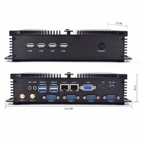 Nouvel ordinateur industriel Celeron 1037U/I5-3317U Dual Core DDR3 Intel HD Graphics compatible avec Windows XP OS 4COM RS232 pour l'industrie IoT
