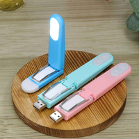 Nuevo diseño lindo 3 colores de luz LED USB recargable libro luz brillo ajustable marcapáginas luz de lectura en la cama