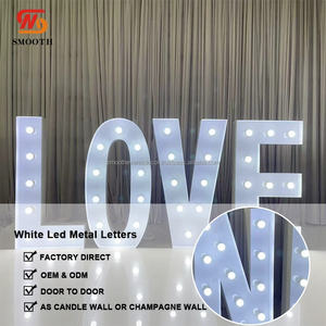 Letras LED Blancas Grandes Clásicas SMOOTH para Fondo de Propuesta de Matrimonio, Letras Metálicas de la A a la Z para Decoración de Fiestas de Boda - Product Image 3