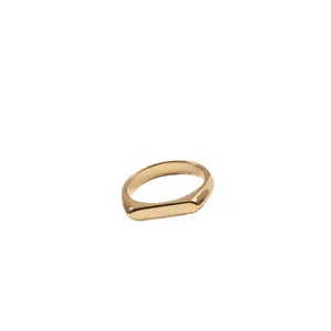 Простые Модные кольца-кольца из нержавеющей стали, ювелирные изделия, позолоченные серьги D-образной формы