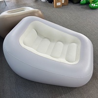 Expédition immédiate : Canapé gonflable minimaliste moderne en PVC, respectueux de l'environnement, pour camping, maison et chambre à coucher