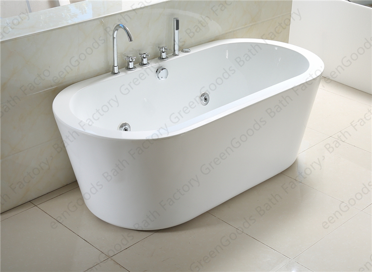 CE Offre Spéciale Douche Écologique Combinaison Une Forme Oblongue Personne Baignoire Jet D'eau Whirlpool Massage Baignoire