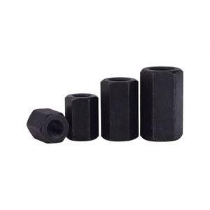 Écrou de couplage hexagonal en acier au carbone GB55 GB56 Grade 8.8, oxyde noir, entièrement fileté, autobloquant M8-M20, pour la construction et les applications médicales - Product Image 1