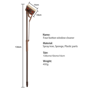 Nettoyeur de vitres avec tête éponge large, design push-pull, long manche pour un nettoyage professionnel des vitres - Product Image 3