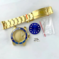 Accessoires de montre mécanique automatique modifiée SUB 300 de 40 mm, vert lumineux, avec bracelet semi-polissé pour mouvement NH35