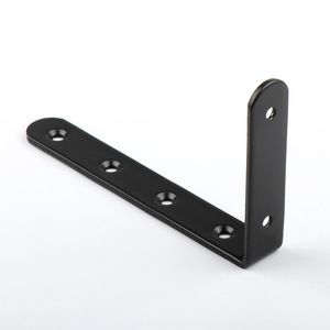 JINNATE 125x75 Black L-Shaped Corner Brace Steel <b>Bracket</b> For Furniture Hardware Fixing Parts - Product Image 3