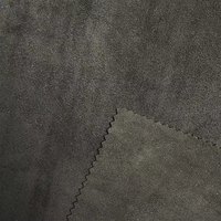 Tissu en suède tricoté en polyester imperméable de haute qualité, couleur unie, pour veste et vêtements féminins