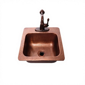 Lavabo de Baño de Cobre Martillado de la Mejor Calidad, Lavabo Personalizado en Tamaño y Forma, Venta al por Mayor - Product Image 1