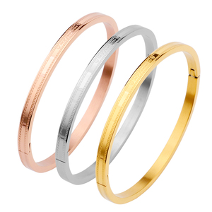 3ชิ้นกำไลเครื่องประดับวินเทจของผู้หญิงสีเงินทองกุหลาบสลักตัวอักษรลวดลายสวยงามของขวัญสแตนเลสที่ฉันชอบ - Product Image 6