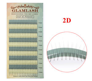 Personnalisé 2D 3D 4D 5D 6D Premade Volume C D Curl Fan Lash Clover <span class=keywords><strong>Extension</strong></span> de <span class=keywords><strong>cils</strong></span> à tige courte Votre marque OEM Private Label - Product Image 2