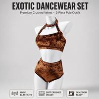 Shorts taille haute en velours luxueux haut de gamme pour femme, tenue sexy pour la pole dance, à associer avec un haut de danse exotique