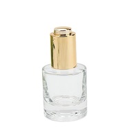 Presse de luxe clair 30ml flacon compte-gouttes en verre 40ml cosmétique sérum oculaire cylindre vide goutte huile essentielle bouteille emballage avec boîte