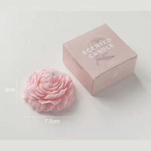 Factory Wholesale Handmade Decorative Flower Aromatherapy Peony Shaped Flower Scented <strong>Candle</strong> For Wedding Celebration Home Decor - Product Image 5