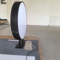 Enseigne lumineuse décorative suspendue sur mesure à double face, 100 mm, en acier inoxydable robuste, base en acrylique, 5000 lumens