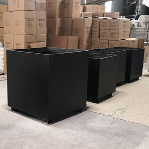 2025 современный домашний садовый декоративный прямоугольный легкий квадратный цветочный горшок из стекловолокна Большой ваза коробка дренажное отверстие - Product Image 5