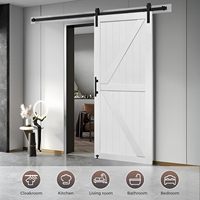 Mécanisme de fermeture en douceur pour porte de grange Amortisseur à ressort Version améliorée sans trou Kits de quincaillerie pour porte de grange coulissante Acier Moderne
