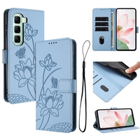 Étui portefeuille en cuir fleur de Lotus pour Infinix Hot 60 Pro Plus 50i Zero 40 Smart 10 GT 30 20 NOTE 50 5G 40X 30I Play Flip Cover