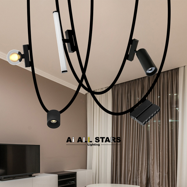 Flexible Unique Belt Fabric Light Lighting Rail System 0-10v Dali Tuya Zigbee Blue Tooth Smart Dimmable Magnetic Track Lights