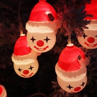 Guirlandes lumineuses LED de Noël à motifs de dessins animés, Père Noël, Bonhomme de neige, sapin de Noël, cloche, décoration pour la maison, la chambre, la fenêtre, les fêtes, les mariages, les vacances