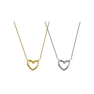 Small Twisted Love Necklace Minimalist Titanium Steel Female Clavicle Chain