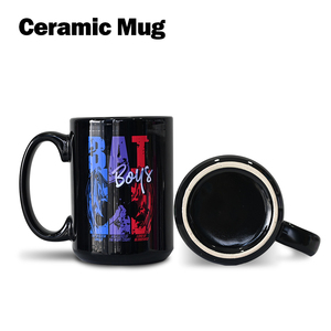 Tasse à <span class=keywords><strong>café</strong></span> en céramique 11oz 15oz blanc noir avec logo personnalisé à sublimer - Product Image 2