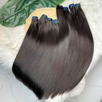 Lot de tissages de cheveux humains vietnamiens vierges bruts naturels de qualité 15A, doublement étirés, cuticules alignées, lisses comme des baguettes, non traités, vente en gros