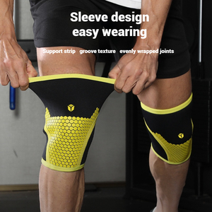 Thiết Kế Mới Tổ Ong Non-Skid Đàn Hồi Trọng Lượng Nhẹ Thoáng Khí <span class=keywords><strong>Neoprene</strong></span> 7Mm Unisex Đầu Gối Tay Áo Cho Tạ Sức Mạnh - Product Image 2