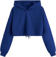 Traques vertes. Sweat-shirt à capuche zippé court décontracté pour femme, style rock, personnalisé