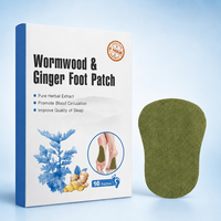 Patch chauffant pour genou en herbes d'armoise, en tissu non tissé respirant, pour la récupération sportive et le soutien articulaire, vente en gros