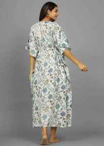 Kurta / Kurti indien en coton fait main, léger, longueur genou, séchage rapide, tenue de plage bohème pour l'été, pour femmes - Product Image 2