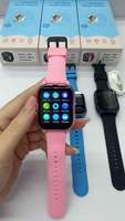 Montre connectée pour enfants Y89 4G avec bracelet en silicone carré, positionnement LBS WiFi, appel vidéo SOS, caméra, IP67, réveil