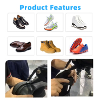 Machine de découpe de bordures intérieures de semelles de chaussures en cuir, pour un découpage précis des bords effilochés, pour semelles extérieures en caoutchouc, PU et plastique bicolores