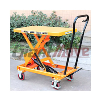 Directo de fábrica 250kg móvil Manual hidráulico tijera carretilla elevadora mesa elevadora para almacén