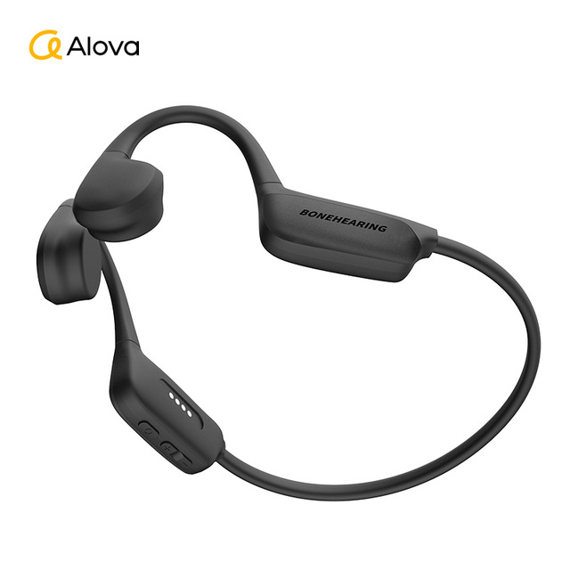ALOVA Wireless Bone Conduction Rechargeable Bluetooth Open Ear IPX5 Assistive Listening Hearing Aids for Seniors
