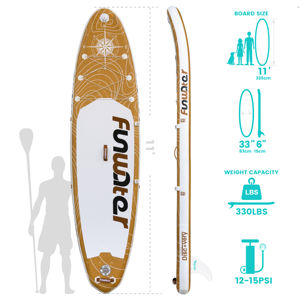 FUNWATER Dropshipping OEM Stand Up Paddleboard en bois, planche de surf en gros, planche de surf au Royaume-Uni, planches de paddle en bois, planche de paddle en bois Supboard Isup - Product Image 3