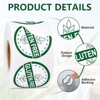 Etiquetas Adhesivas con Logotipo Impreso Personalizado, Diseño Privado, Rollo de Vinilo Autoadhesivo Impermeable, Etiqueta con Descuento