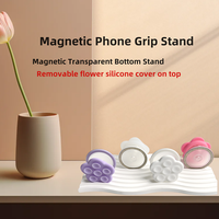 Support de téléphone magnétique flexible en silicone avec ventouse, design étanche, support de bureau portable à usage universel extensible