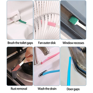 8 Style Gap cleaning tool <b>Kit</b> Curved Brush Home Bathroom Kitchen Tools <b>Tank</b> Straw Baby Milk Bottle Gap Glass Tube Cleaning Brush - Product Image 3