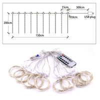 Guirlande lumineuse LED pour chambre à coucher, décoration murale suspendue pour fenêtre, pour mariage, fête, anniversaire, Noël - Classement IP65