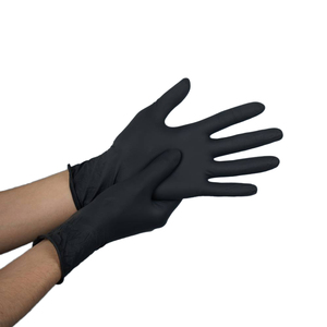 Gants en nitrile <span class=keywords><strong>noir</strong></span> jetables de qualité <span class=keywords><strong>alimentaire</strong></span>, compatibles avec les écrans tactiles, sans poudre, 3 mil - Product Image 2