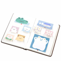 Dessin animé Animal Collant Notes Post Bloc-Notes Bloc-Notes Kawaii Papeterie Bureau École Fournitures Accessoires Blocs-Notes