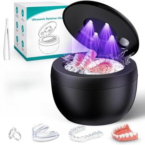 Limpiador ultrasónico multifuncional con tapa superior que puede contener un cepillo de dientes, máquina de limpieza ultrasónica multiusos - Product Image 1
