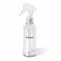 Bouteille pulvérisateur transparente en PET de 200 ml personnalisée pour nettoyant de cuisine, soin des plantes, brumisateur, emballage pour nettoyage domestique