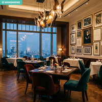 Mobilier de restaurant commercial : Ensemble de banquettes rembourrées, canapés, chaises et tables pour café et hôtel – Personnalisable, Fabricant OEM