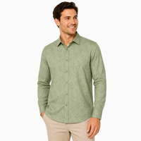 Chemise décontractée à rayures en popeline pour homme, 100 % polyester, séchage rapide, respirante, col rabattu, automne, vente en gros, OEM, ODM