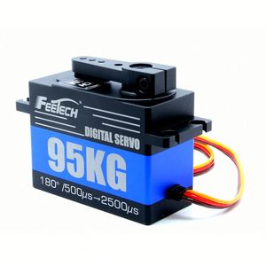 Moteur numérique Super Torque 12V 100kg à bras métallique 1:5-1:6 pour moteurs RC, robots, bateaux, hélicoptères et rotors d'avions pour garçons - Product Image 1