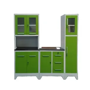 현대 다채로운 디자인 스테인레스 스틸 주방 캐비닛 강철 식료품 저장실 찬장