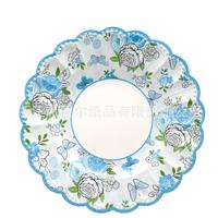 Ensemble de vaisselle jetable à motif floral printanier - Assiettes en papier papillon résistantes à la chaleur, bols en papier dentelle, gobelets de 9 oz - Thanksgiving