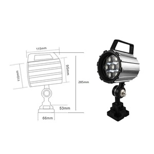 Lampe de travail LED à lumière froide réglable 24V 7W IP68 en alliage d'aluminium à bras court pour machines industrielles et <span class=keywords><strong>ateliers</strong></span> de fraisage CNC - Product Image 5